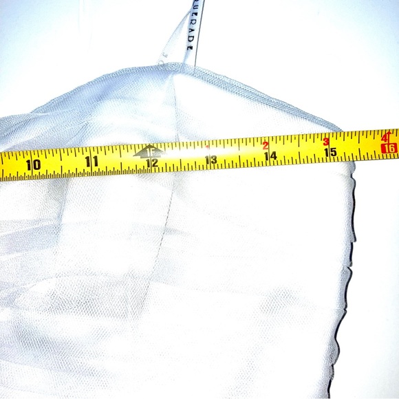 Masquerade White Tulle Strapless Skater Prom Homecoming Dress Size 7 / 8 - Picture 7 of 9